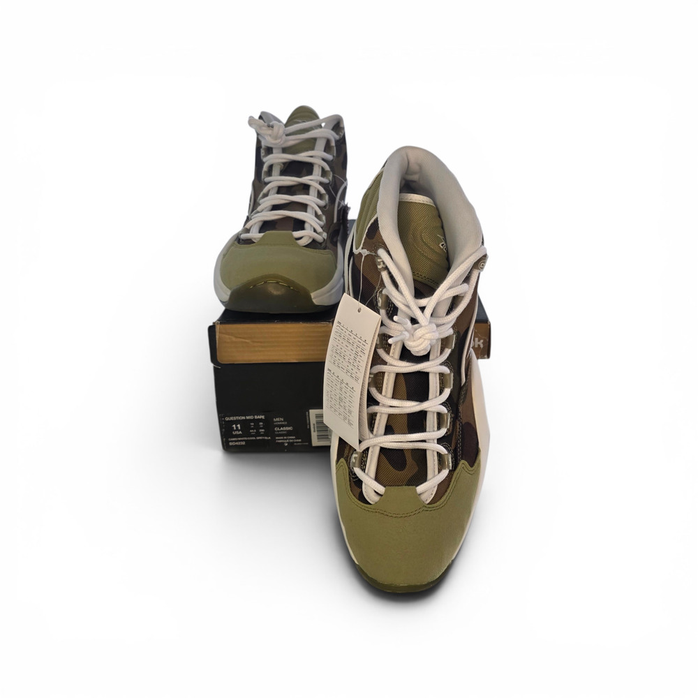 NWT - Reebok x Bape x Mita Question Mid 1st Camo Green White BD4232 Mens Size 11 - Picture 8 of 10